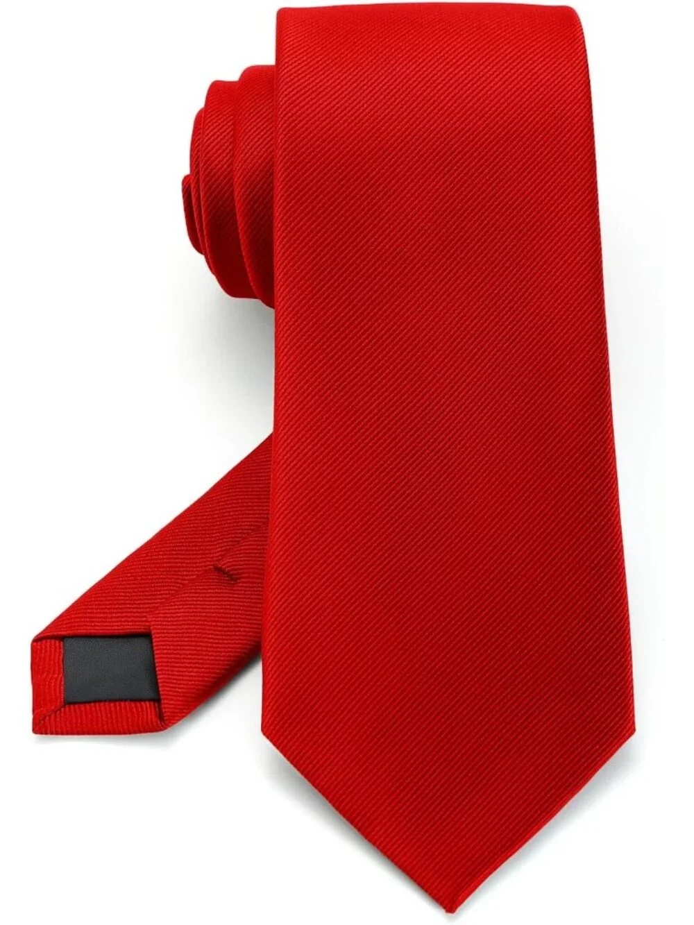 Men's Burgundy Twill Diagonal Textured Silk Formal Necktie For Business Dress